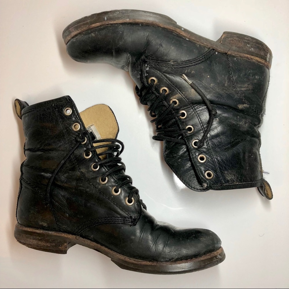 Very Well-Loved Veronica FRYE Combat Boots